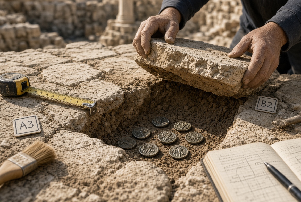 Archaeological excavation of the Jerusalem stepped street associated with coins from Pontius Pilate’s administration
<noscript><img decoding=